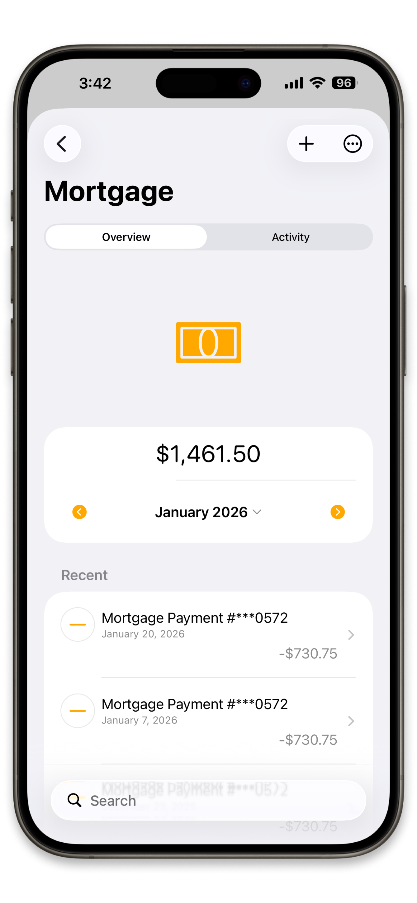 Simple Wallet tracking expenses across multiple properties
